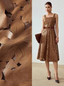 MOTF PREMIUM PU皮革拉链连衣裙