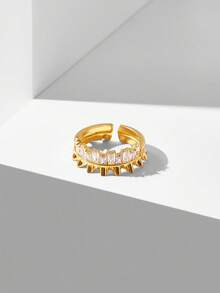 MOTF PREMIUM NHẪN MỞ ZIRCONIA MẠ VÀNG 18K - Vàng - Xem 1