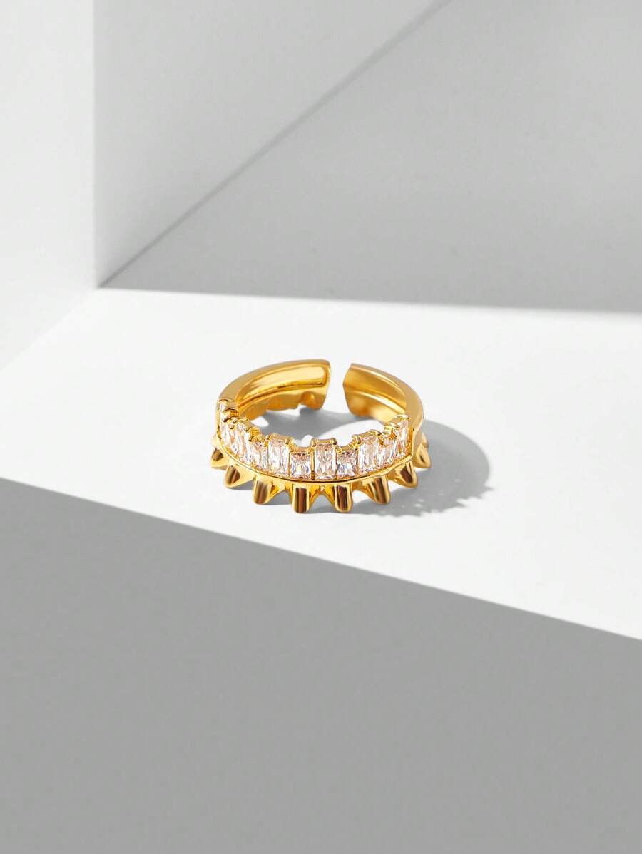 MOTF PREMIUM NHẪN MỞ ZIRCONIA MẠ VÀNG 18K - Vàng - Xem 1