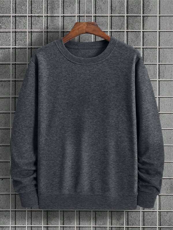 Hanorac termoizolant solid din bumbac pentru bărbați