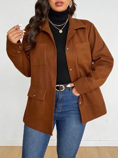 EMERY ROSE Abrigo elegante de lujo con múltiples bolsillos, estilo retro y elegante, con diseño de dragón y fénix, para mujeres de talla grande