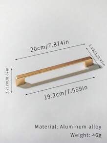 2pcs Aluminum Alloy Handles For Drawers, Cabinets, Furniture And Shoe Racks - Gold - View 9