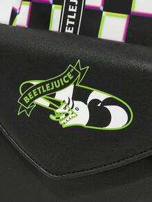 Beetlejuice | ROMWE 格纹字母朋克双肩包，通勤时尚百搭 - 彩色 - 查看 5