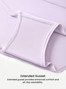 LUVLETTE 3条装棉质高腰女士内裤套装-粉色 - 彩色 - 查看 9