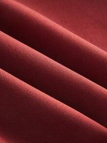 lacRébo Gonna plissettata in vita alta di colore rosso vino con tasche a filetto, gonna adatta per il ritorno a scuola, outfit da insegnante, gonna da ufficio