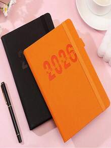 SHEIN 2026 New Calendar Log Self Discipline Check In Time Management One Page One Day 365 Days Plan Book Comes With 5 Plan Stickers A5 Plan Notebook Learning Start Gift Suitable For Work And Study, School Supplies,Back To School - A5 - View 10