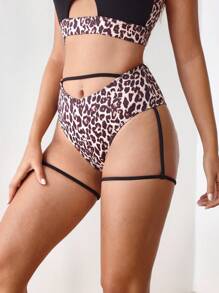 Menodora SHEIN Sport Leopard Print Booty Short,Sexy Ladies Dance Wear For Pole Dance - Multicolor - View 3