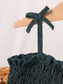 SHEIN 女婴梭织背心和裤子套装