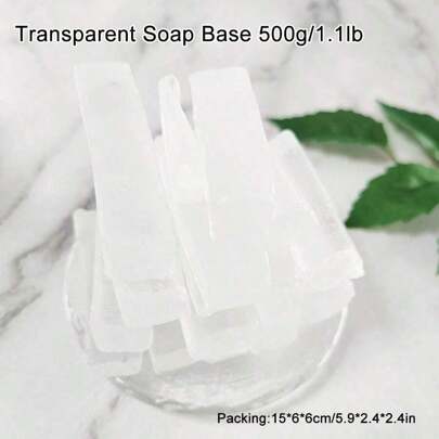 500g/1.1lb White/Transparent Soap Base For DIY Handmade Soap, Transparent Vegetable Soap Base