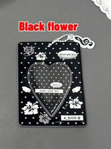 黑白灰色PVC卡套追星偶像小卡片饭卡校园卡ins收纳展示卡包挂件