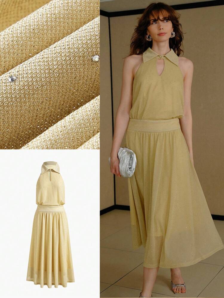 CUT OUT GATHERED DRESS