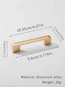 2pcs Aluminum Alloy Handles For Drawers, Cabinets, Furniture And Shoe Racks - Gold - View 6