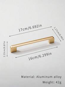 2pcs Aluminum Alloy Handles For Drawers, Cabinets, Furniture And Shoe Racks - Gold - View 8