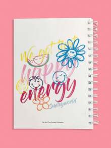 SmileyWorld® | SHEIN Floral Print Notebook - Blank Notebook For Drawing & Journaling,Vintage Retro Notebook, Unlined Diary For Artists - Multicolor - View 2
