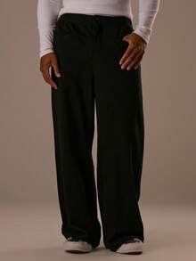 Musero Men Baggy Wide Leg Reverse Style Premium Jogger Trouser Co-Ord Sets Bottom Only Fall/SPRING SUMMER - Black - View 2