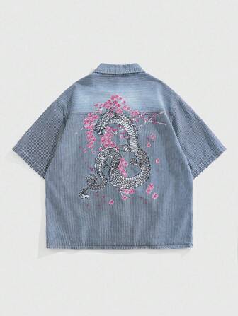 Anime Veste en jean décontractée et ample pour homme, pour un port quotidien