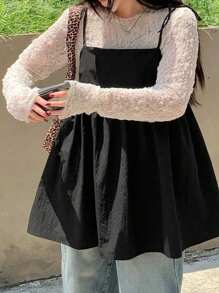 Dazy Plus 大码女式纯色吊带背心，休闲百搭