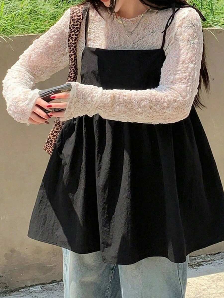 Dazy Plus 大码女式纯色吊带背心，休闲百搭