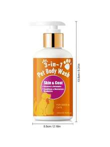 1PC/3pcs 3-In-1 Pet Body Wash With Vitamin E - Deep Cleans & Nourishes, Removes Dirt & Oil, Improves Dry Rough Light Beige, Locks In Moisture For Dogs & Cats, Daily Use, Dog Shampoo, Cleansing Formula, Nourishing Ingredients