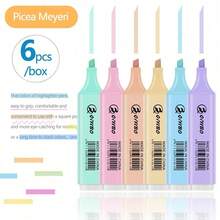 4/6 Stück Fluoreszierender Textmarker & Markierstifte, pastellfarbene Makronen-Töne zum Zeichnen, Markieren, Notizen für den Schulstart, Makronen-farbige Textmarker Set, hoher Erscheinungswert, Studenten konzentrieren sich auf das Markieren von DIY-Handbüchern, Zeichnen und Kritzeln mit Markern. - Verschiedenfarbig - Übersicht 14