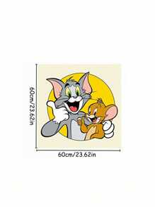 TOM & JERRY X SHEIN 卡通印花抱枕 - 卧室/床边枕套、沙发靠垫套、汽车腰部支撑靠垫套，带可拆卸可洗套 - 黃色 - 查看 12