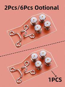 2 件/6 件雏菊图案休闲舒适女式可调节腰部纽扣，无钻裙腰部延长器，可拆卸腰带，适合牛仔裤夏季、学校 - 彩色 - 查看 6