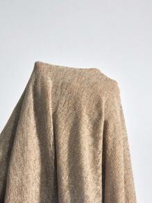 Maija Robe minimaliste à manches lanternes, col rond, taille creuse et ourlet évasé. Polyvalente pour les occasions urbaines modernes, les festivals et les fêtes - Gris - Voir 7