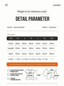 Quần áo cho thú cưng ba chân mùa đông – Chống gió và chống thấm nước, có lớp lót giữ nhiệt cho chó Teddy, chó Poodle và chó nhỏ, có 7 màu - Vàng - Xem 8