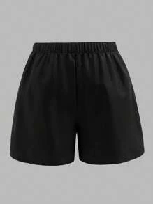 Sparklyn 女童黑色条纹复古字母印花宽松夹克、黄色修身吊带背心和黄色短裤 - 黑色 - 查看 8