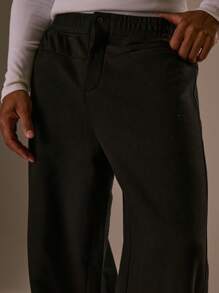 Musero Men Baggy Wide Leg Reverse Style Premium Jogger Trouser Co-Ord Sets Bottom Only Fall/SPRING SUMMER - Black - View 5