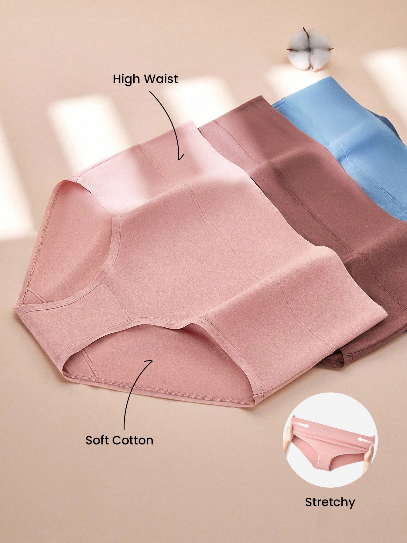 Plus 3-Pack High-Waist Briefs