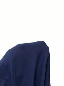 INAWLY 女士夏季休闲简约撞色边无袖上衣 - 藏蓝色 - 查看 6