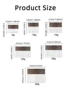 1pc Lotion Refillable Glass Bottle Storage Eye Cream Sealed Dispenser Facial Mask Cosmetic Jar Container - Multicolor - View 2