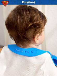 SUPERMAN X Cozy Pixies Baby Cartoon Pattern Cute Daily Wear Bib - Blue - View 8