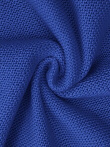 Maglione casual oversize da donna con collo rotondo, maniche a giro e motivo a treccia, in maglia