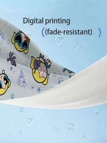 THE POWERPUFF GIRLS X SHEIN Cute Cartoon Bubbles Pattern Quick-Dry Swim Towel - Lightweight & Super Absorbent - Baby Blue - View 6