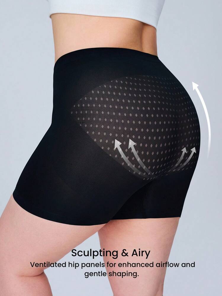 Plus 2-Pack Stretchy Seamless Boy Shorts
