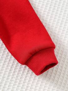 SUPERMAN X Cozy Pixies 2 件套男婴超级英雄图案针织柔软圆领长袖套头衫和松紧腰踝长裤套装，适合秋冬季