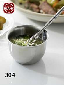 Madebyblanc 304 Stainless Steel Salad Mixing Bowl Stainless Steel Anti-Fly Design Stainless Steel Sauce Cup Household Dipping Small Bowl Western Steak Sauce Cup Salad Dressing Seasoning Dish Suitable For Kitchen Baking Marinated Cake Bread Salad Metal Bowl - Multicolor - View 7