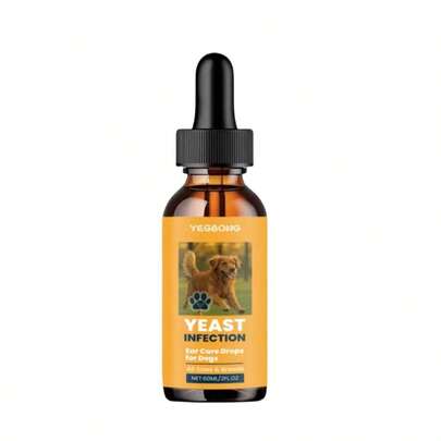 SHEIN 3 lọ thuốc nhỏ tai cho chó, công thức dịu nhẹ dùng hàng ngày, làm sạch ráy tai, giảm ngứa tai và khử mùi hôi 60ml