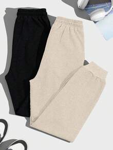 EURMUSE 2 Pcs Men's Waffle Fabric Basic Style Combination Fit Boxers, Set Of 2 - Multicolor - View 2