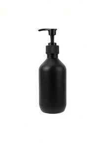 Premium Black Vacuum Pump Dispenser Refillable Shower Gel Container Leakproof Travel Bottle Bathroom To Gym Essentials Slim Portable PET Plastic Airless System - Black - View 1