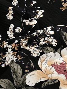 SHEIN LUNE 女士外套冬季秋季上衣秋季女士秋季办公室服装外出花卉和服 - 彩色 - 查看 5