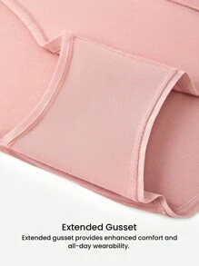 LUVLETTE 3条装棉质高腰女士内裤套装-粉色