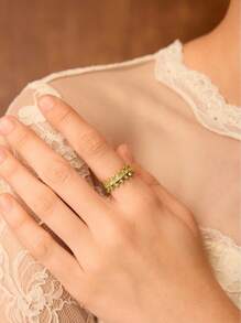 MOTF PREMIUM NHẪN MỞ ZIRCONIA MẠ VÀNG 18K - Vàng - Xem 2