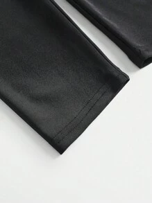 SHEIN Tween Girls' High Waist Elastic Skinny Compression Leggings, Slim Fit Yoga Pants Women Black Leggings Basic Black Leggings High Waisted Black Leggings Black Yoga Pants Fall Winter