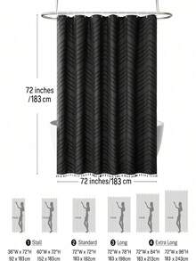 SHEIN 1 件波西米亚纯色编织面料浴帘，包含 12 个挂钩，可机洗针织窗帘，流苏 72 英寸 X 72 英寸现代农舍极简主义，毛绒复古纹理，浴室防水浴帘，酒店装饰家居浴室装饰夏季浴室配件 - 彩色 - 查看 16