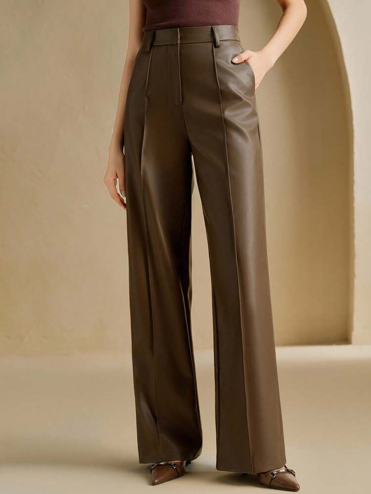 Nuevos pantalones de pierna ancha suave de alta calidad