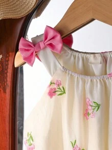 SHEIN X GALILEA Souflis Souflis 年轻女孩甜美细肩带中长连衣裙，适合派对、聚会等各种场合，展现奢华优雅风格 - 彩色 - 查看 6