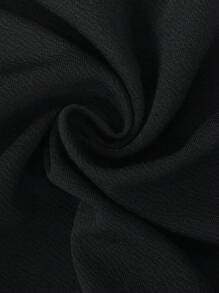 SHEIN LUNE 休闲通勤印花拼接二合一上衣，适合春秋季穿着 - 彩色 - 查看 8